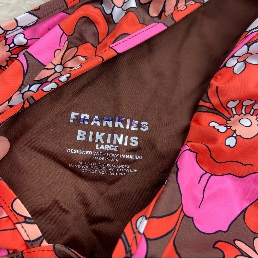 NWOT Frankie’s bikinis Syd one shoulder bikini top 12379